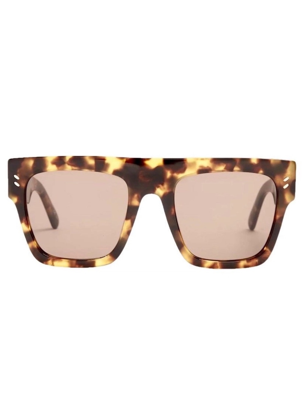 Stella McCartney Havana light Brown Tortoiseshell Square Frame Sunglasses